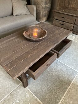 Salontafel Jenong Driftwood 2 lades A (afhalen)