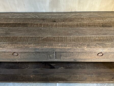 Sidetable Driftwood met schuine poot 2- lades Miring (afhalen)