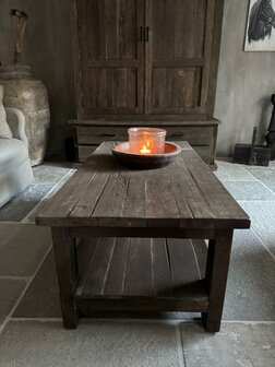Salontafel Driftwood met onderblad  120x60cm C (afhalen)