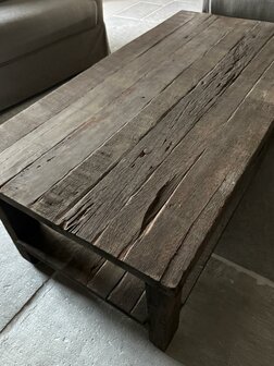 Salontafel Driftwood met onderblad  120x60cm C (afhalen)