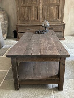 Salontafel Driftwood met onderblad 140x70cm B