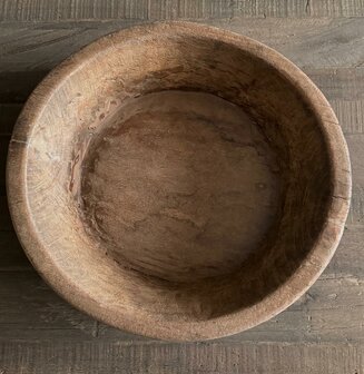 Oude houten schaal groot E3