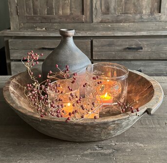 Oude houten schaal gtoot E4