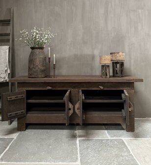 TV meubel Driftwood | TV dressoir Driftwood 4- deurs met schuifsluiting 180cm (afhalen)