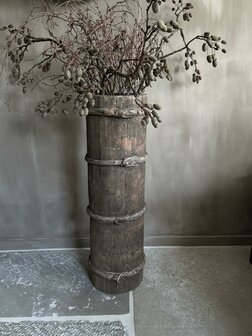 Hoge houten vijzel| hoge houten pot E (afhalen)
