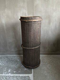 Hoge houten vijzel| hoge houten pot F (afhalen)