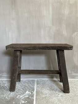 Oud houten bankje Old Barn 60cm
