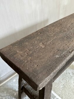 Oud houten bankje Old Barn 60cm