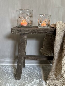 Oud houten bankje Old Barn 60cm
