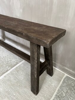 Oud houten bankje Old Barn 100cm
