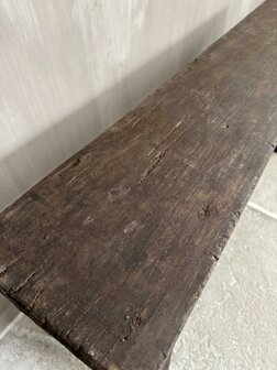 Oud houten bankje Old Barn 100cm
