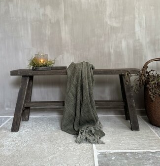 Oud houten bankje Old Barn 100cm