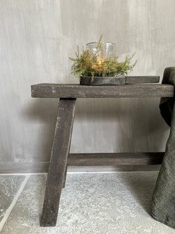 Oud houten bankje Old Barn 100cm