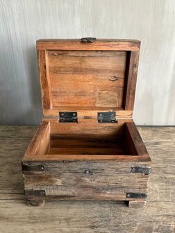 Houten kistje oud hout | Houten kistje truckwood  C small