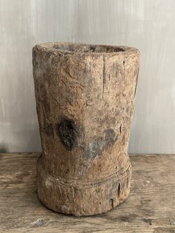 Houten vijzel klein