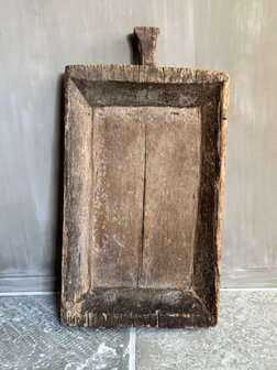 Houten schaal met handvat| houten bak met handvat 1