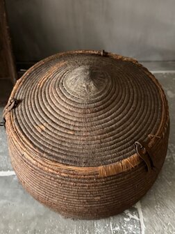 Oude dessert mand India small| Old basket india smaal A (afhalen)