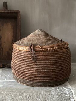 Oude dessert mand India small| Old basket india smaal A (afhalen)