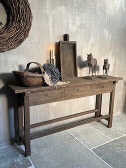 Sidetable Driftwood 3- lades 170cm  (afhalen)