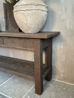 Sidetable met 2 lades en onderblad Driftwood B (afhalen)
