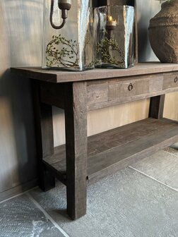 Sidetable met 2 lades en onderblad Driftwood B (afhalen)