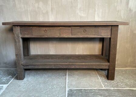 Sidetable met 2 lades en onderblad Driftwood B (afhalen)