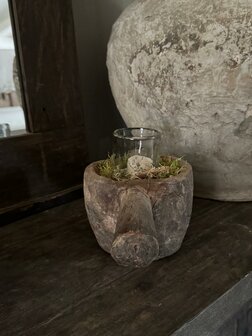 Houten vijzel met handvat Aura Peeperkorn 