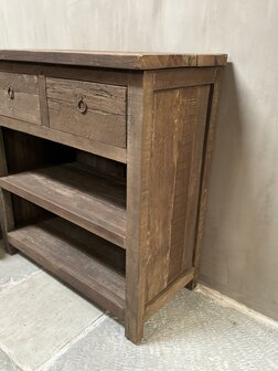 Sidetable driftwood 2 lades Kota 80cm B  (afhalen)