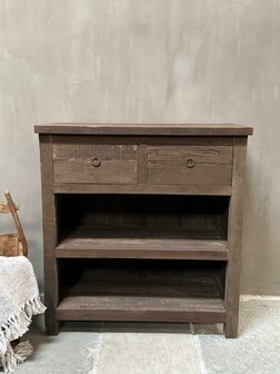 Sidetable driftwood 2 lades Kota 80cm B  (afhalen)