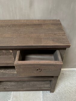 Sidetable driftwood 2 lades Kota 80cm B  (afhalen)