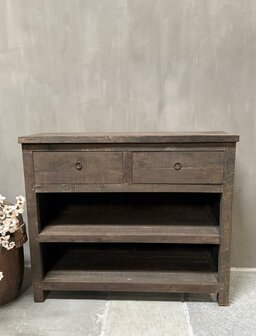 Sidetable driftwood 2 lades Kota 100cm B (afhalen)
