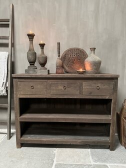 Sidetable Driftwood 3 lades Kota 120cm (afhalen)