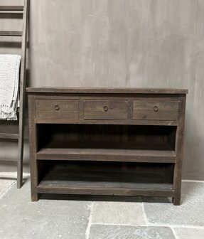 Sidetable Driftwood 3 lades Kota 120cm (afhalen)