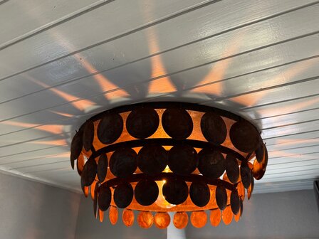 Plafonni&egrave;re schijfjes roest 70cm (afhalen)