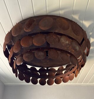 Plafonni&egrave;re schijfjes roest 70cm (afhalen)
