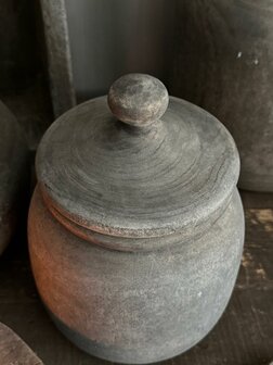 Houten pot met deksel Halima S