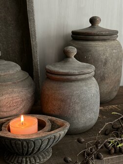 Houten pot met deksel Halima S
