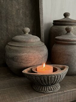 Houten pot met deksel Abdur S