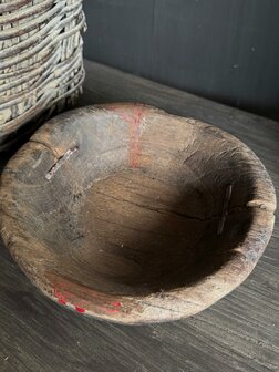 Oud houten schaaltje Ba