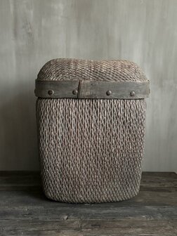 Chinese rieten mand met deksel XL C