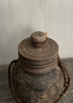 Nepalese kruik met deksel XS M7 (hoogte 17cm)