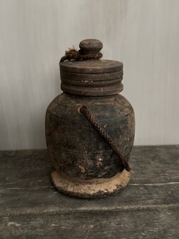 Nepalese kruik met deksel XS M7 (hoogte 17cm)