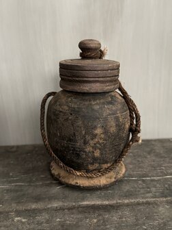 Nepalese kruik met deksel XS M7 (hoogte 17cm)