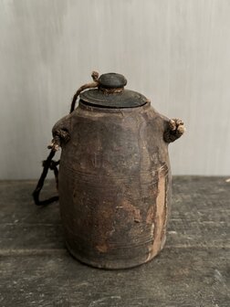 Nepalese kruik met deksel XS M5 (hoogte 17cm)