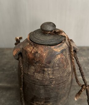 Nepalese kruik met deksel XS M5 (hoogte 17cm)
