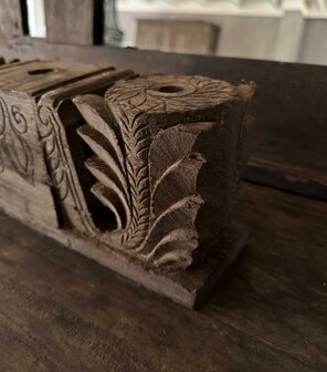 Ornament kandelaar snijwerk Aura Peeperkorn C