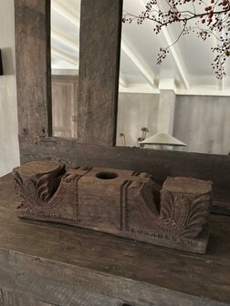 Ornament kandelaar snijwerk Aura Peeperkorn D
