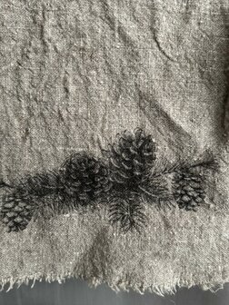 Shabby doek Dennenappel