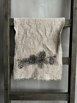 Shabby doek Dennenappel