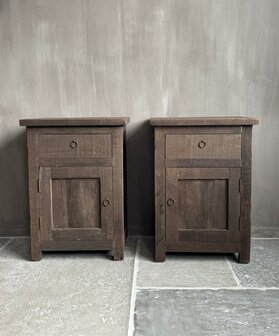 Nachtkastjes Driftwood met lade en deur A (set) 